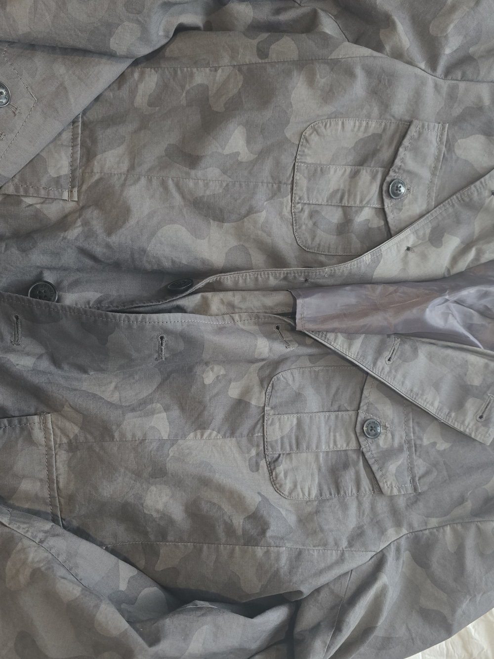 Kenneth Cole Reaction Men's Gray Camouflage Field Jacket